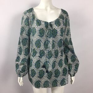 TORY BURCH Peasant Blouse Floral 9J
